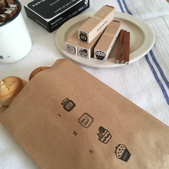 Hankodori Rubber Stamp - Small Cafe Mini Stamp
