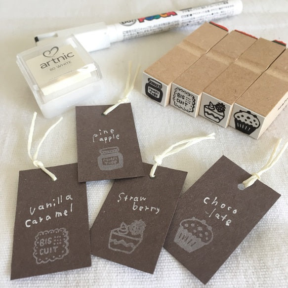 Hankodori Rubber Stamp - Small Cafe Mini Stamp