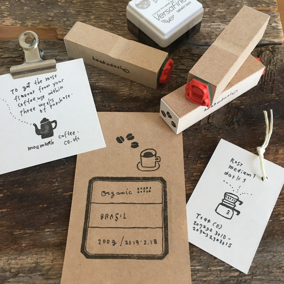 Hankodori Rubber Stamp - Small Cafe Mini Stamp