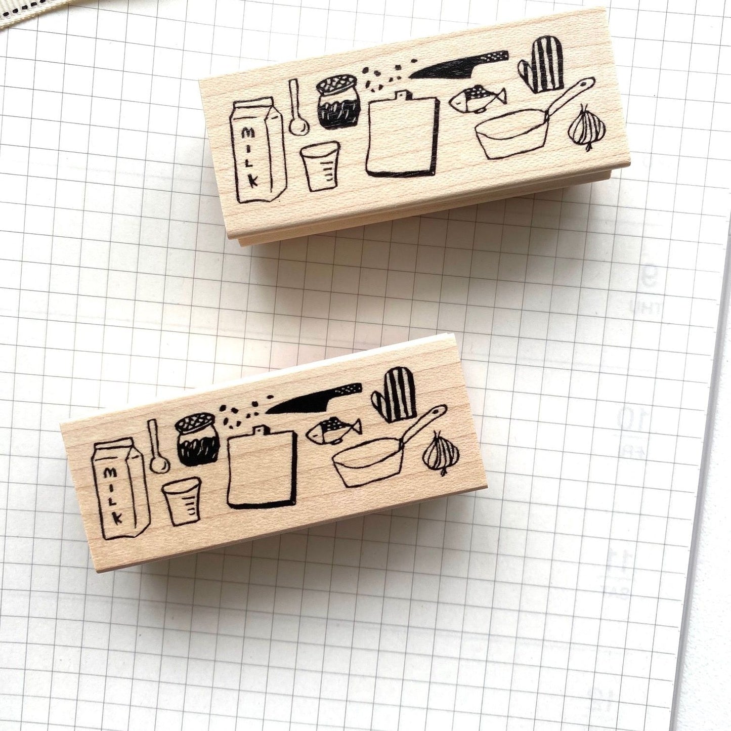 Hankodori Rubber Stamp - Kitchen Tools