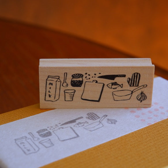 Hankodori Rubber Stamp - Kitchen Tools