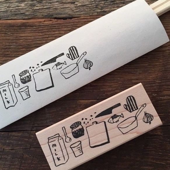Hankodori Rubber Stamp - Kitchen Tools