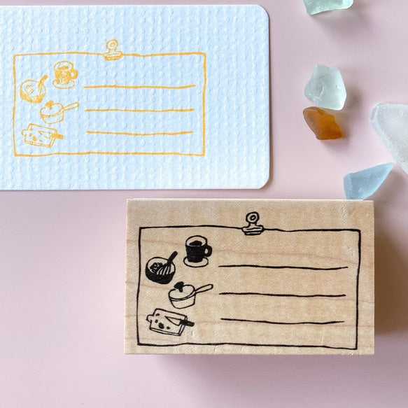 Hankodori Rubber Stamp - Kitchen Memo