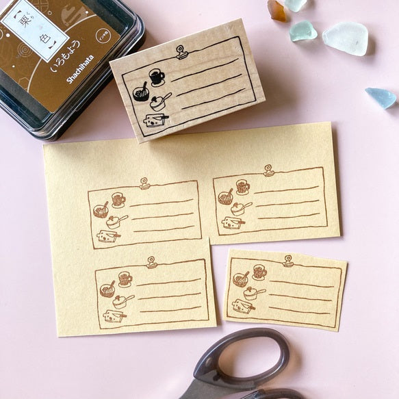 Hankodori Rubber Stamp - Kitchen Memo