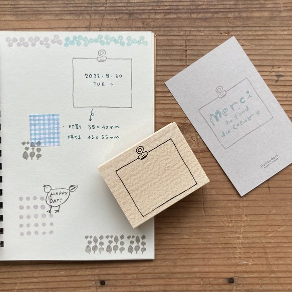 Hankodori Rubber Stamp - Memo (Medium)