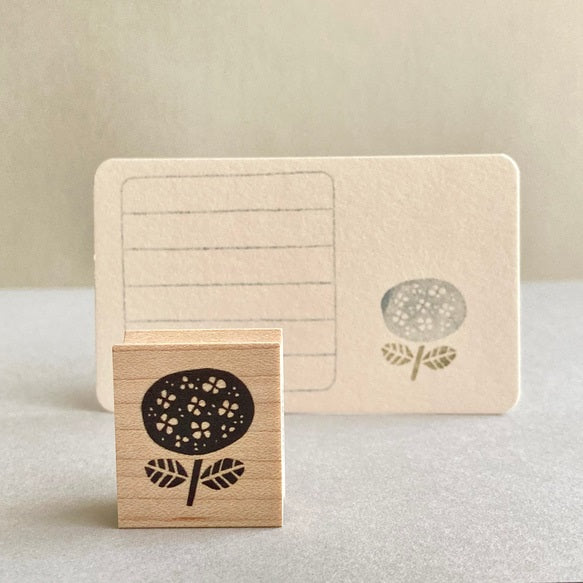 Hankodori Rubber Stamp - Hydrangea