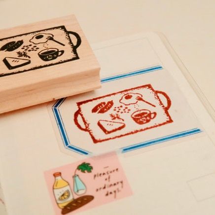 Hankodori Rubber Stamp - Morning Plate