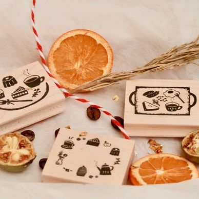 Hankodori Rubber Stamp - Morning Plate