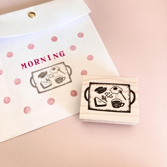 Hankodori Rubber Stamp - Morning Plate
