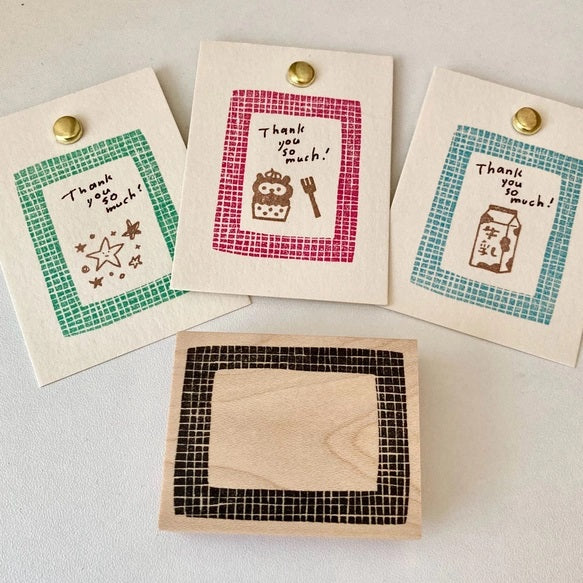 Hankodori Rubber Stamp - Tile Frame
