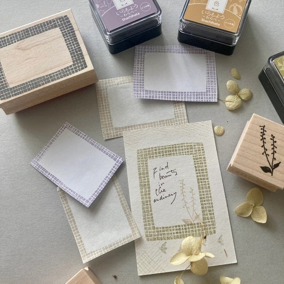Hankodori Rubber Stamp - Tile Frame