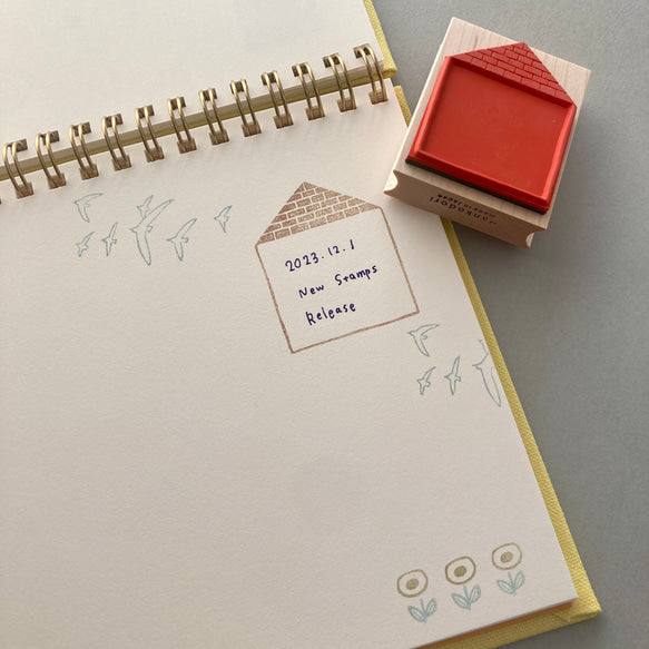 Hankodori Rubber Stamp - Brick House
