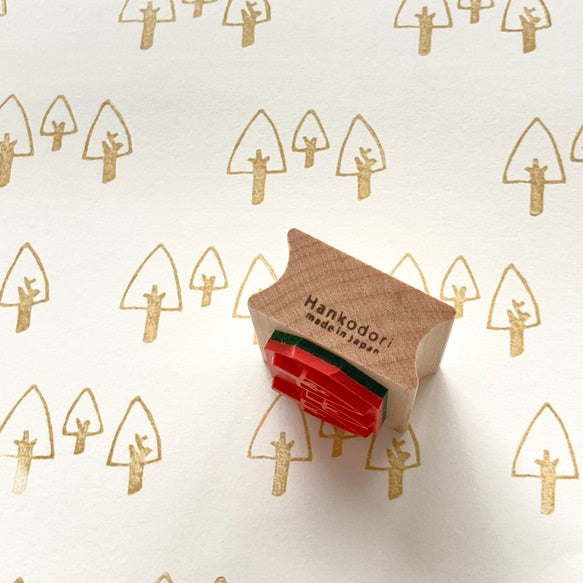 Hankodori Rubber Stamp - Three Trees
