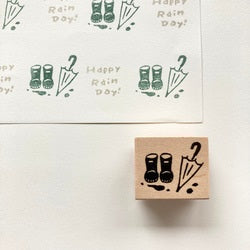 Hankodori Rubber Stamp - After the Rain