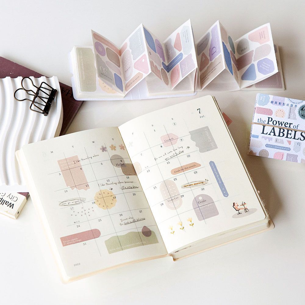 MU Lifestyle Die-Cut Washi Tape Mini Booklet - 01 The Power of Labels