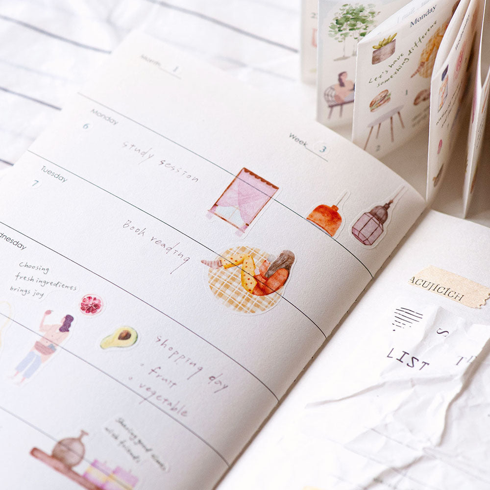 MU Lifestyle Die-Cut Washi Tape Mini Booklet - 02 Verses of Life