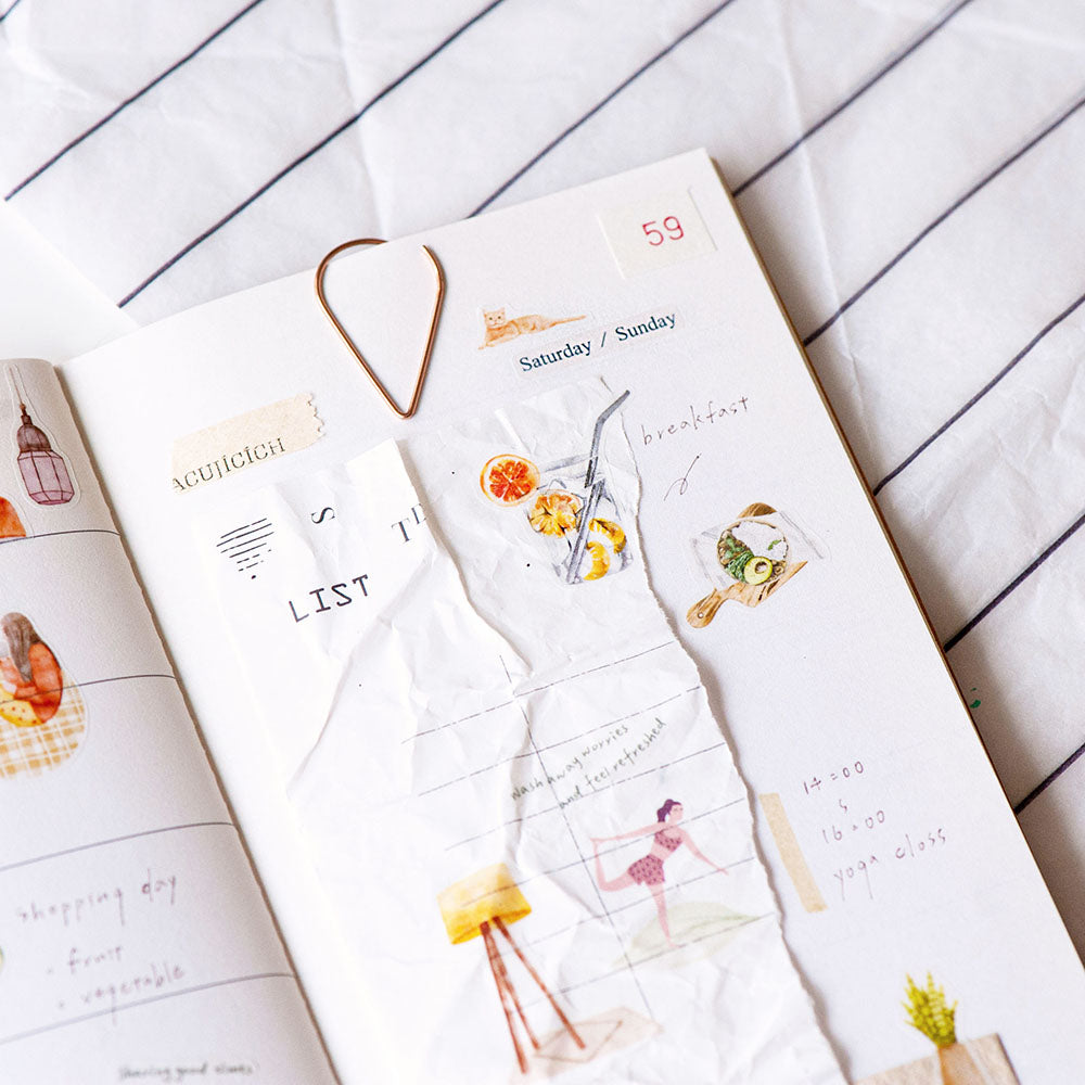 MU Lifestyle Die-Cut Washi Tape Mini Booklet - 02 Verses of Life