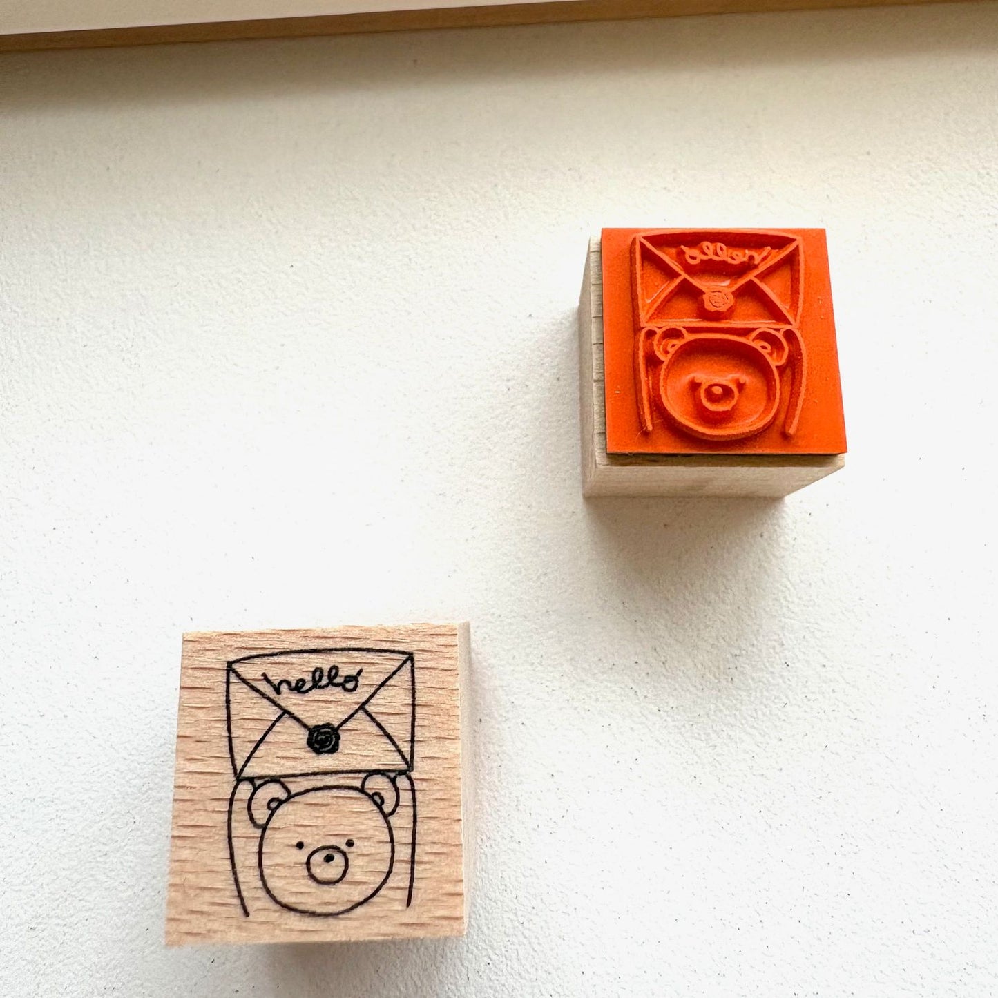 Forme. Rubber Stamp - Baby Kuma Hello