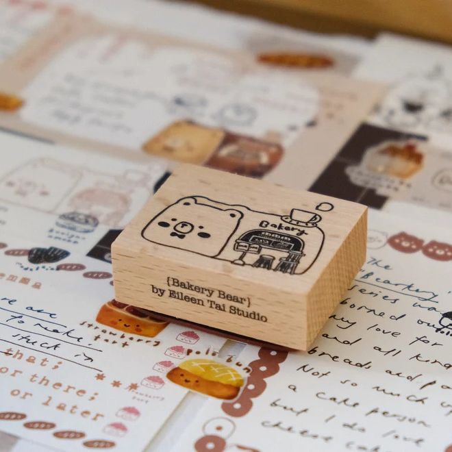 Eileen Tai Rubber Stamp - Bakery Bear