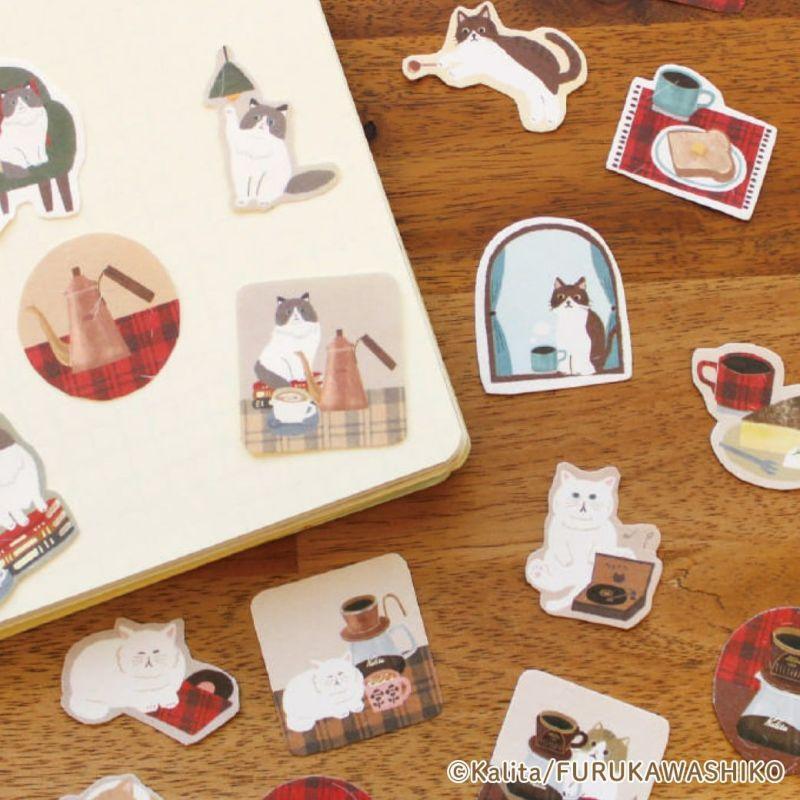 Kalita x Furukawa Paper Works Washi Flake Sticker - White Coffee
