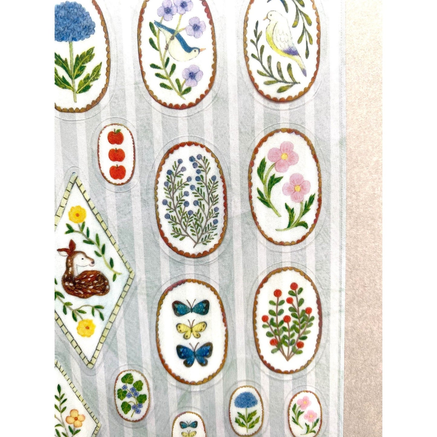 Cozyca Products x Midori Asano Transparent Stickers - Birds Song x Deer Dream