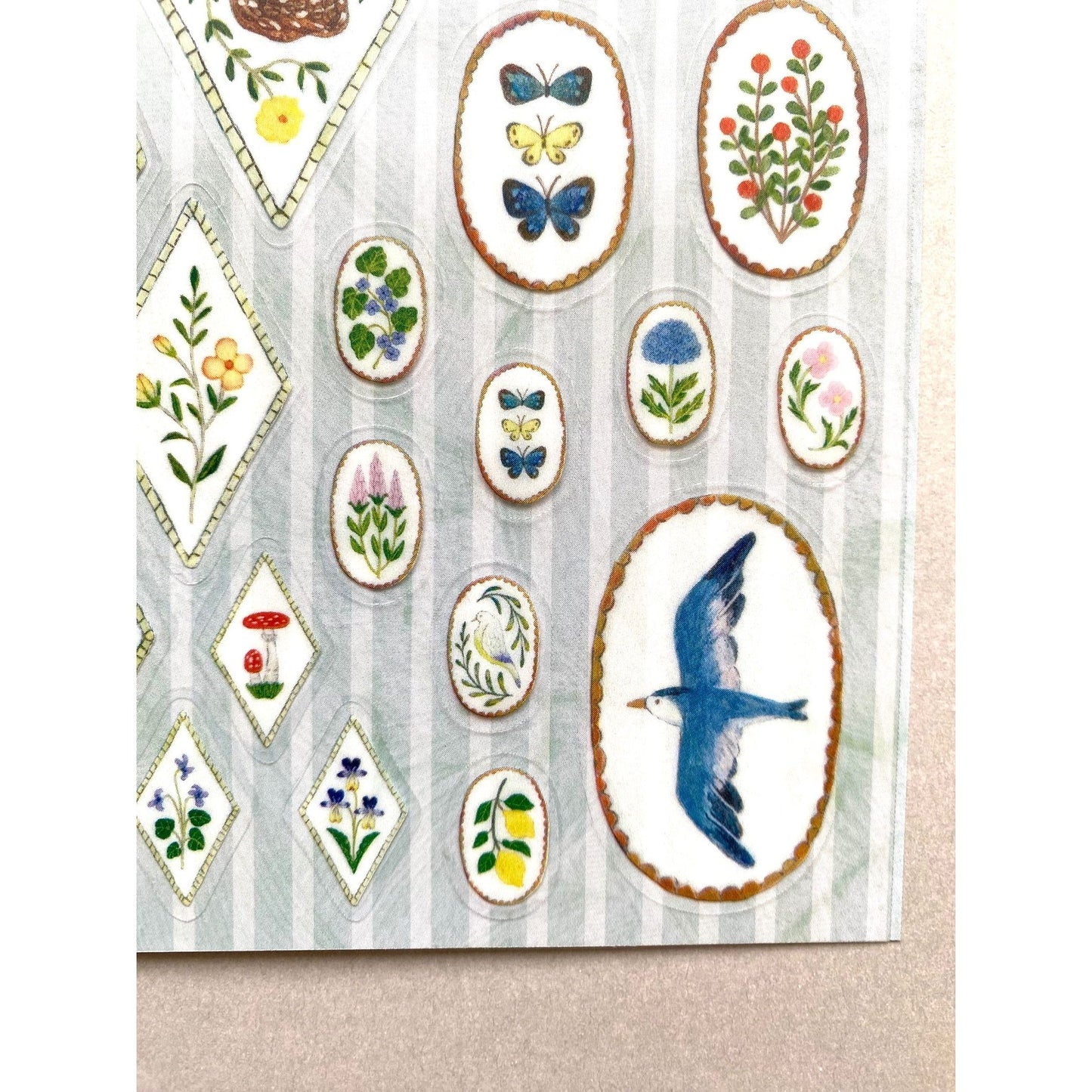 Cozyca Products x Midori Asano Transparent Stickers - Birds Song x Deer Dream