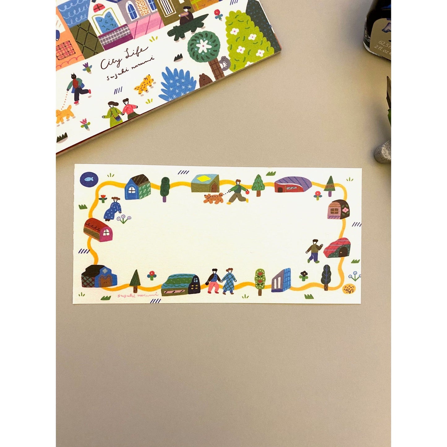 Cozyca Products x Narumi Suzuki Ippitsusen Memo Pad - City Life