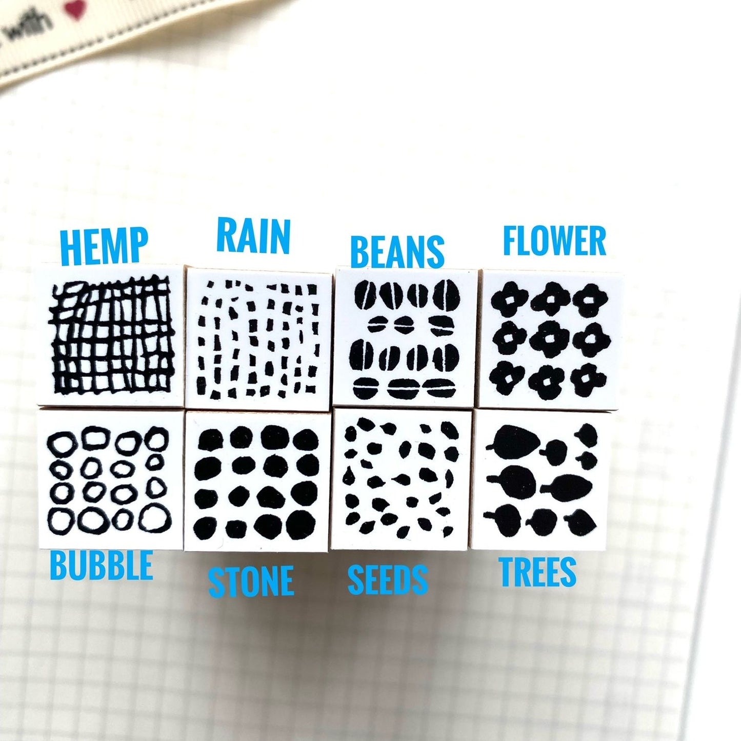 Hankodori Rubber Stamp - Pattern Mini Stamp