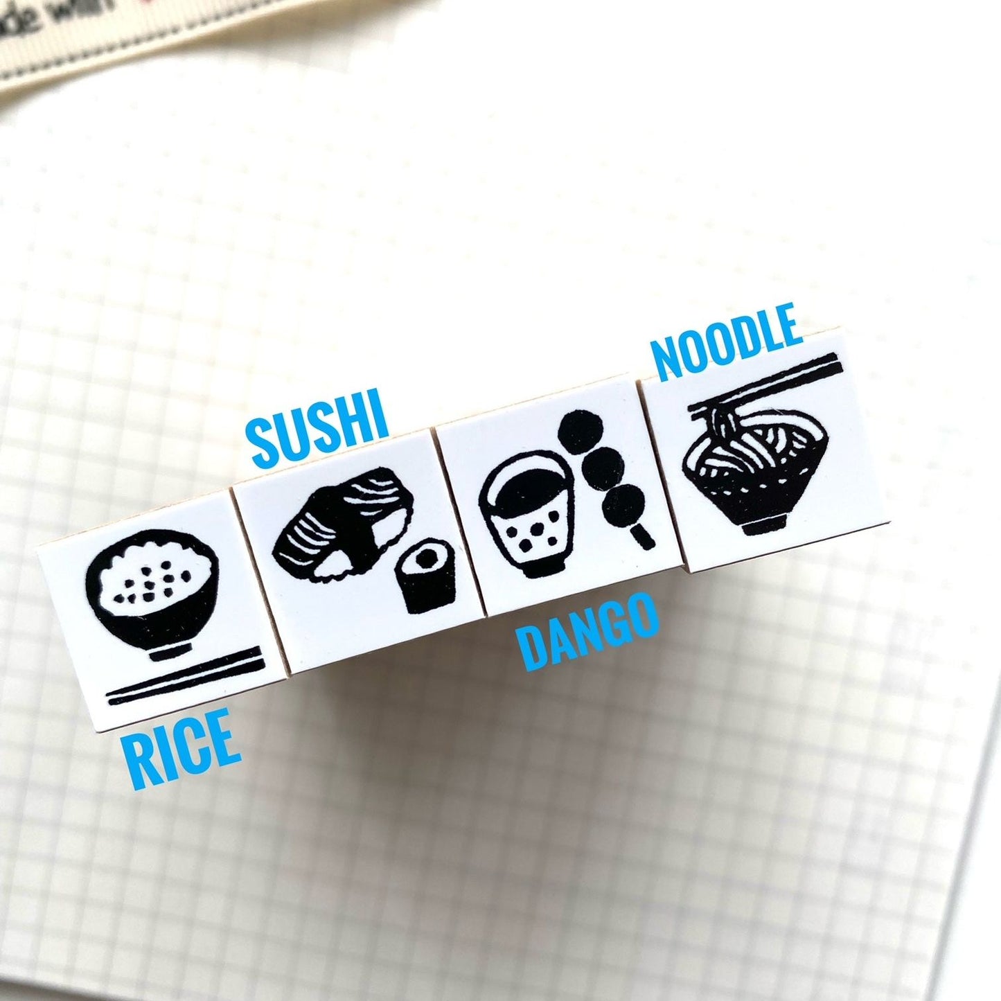 Hankodori Rubber Stamp - Japanese Food Mini Stamp