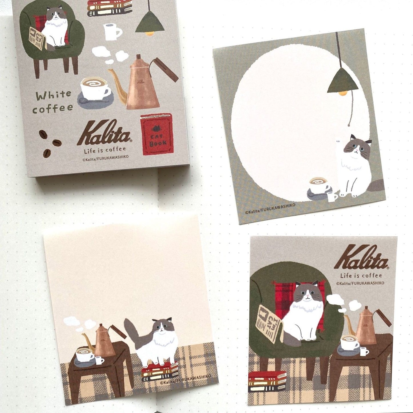 Kalita x Furukawa Paper Works Memo Pad - White Coffee