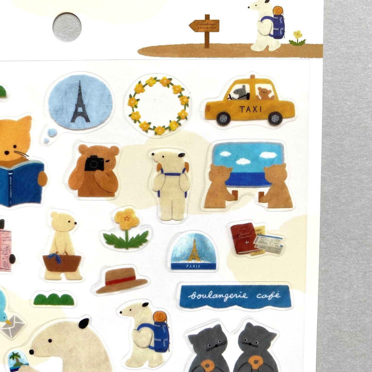 Cozyca Products x Mariko Fukuoka Transparent Stickers - Let's Go On a Trip