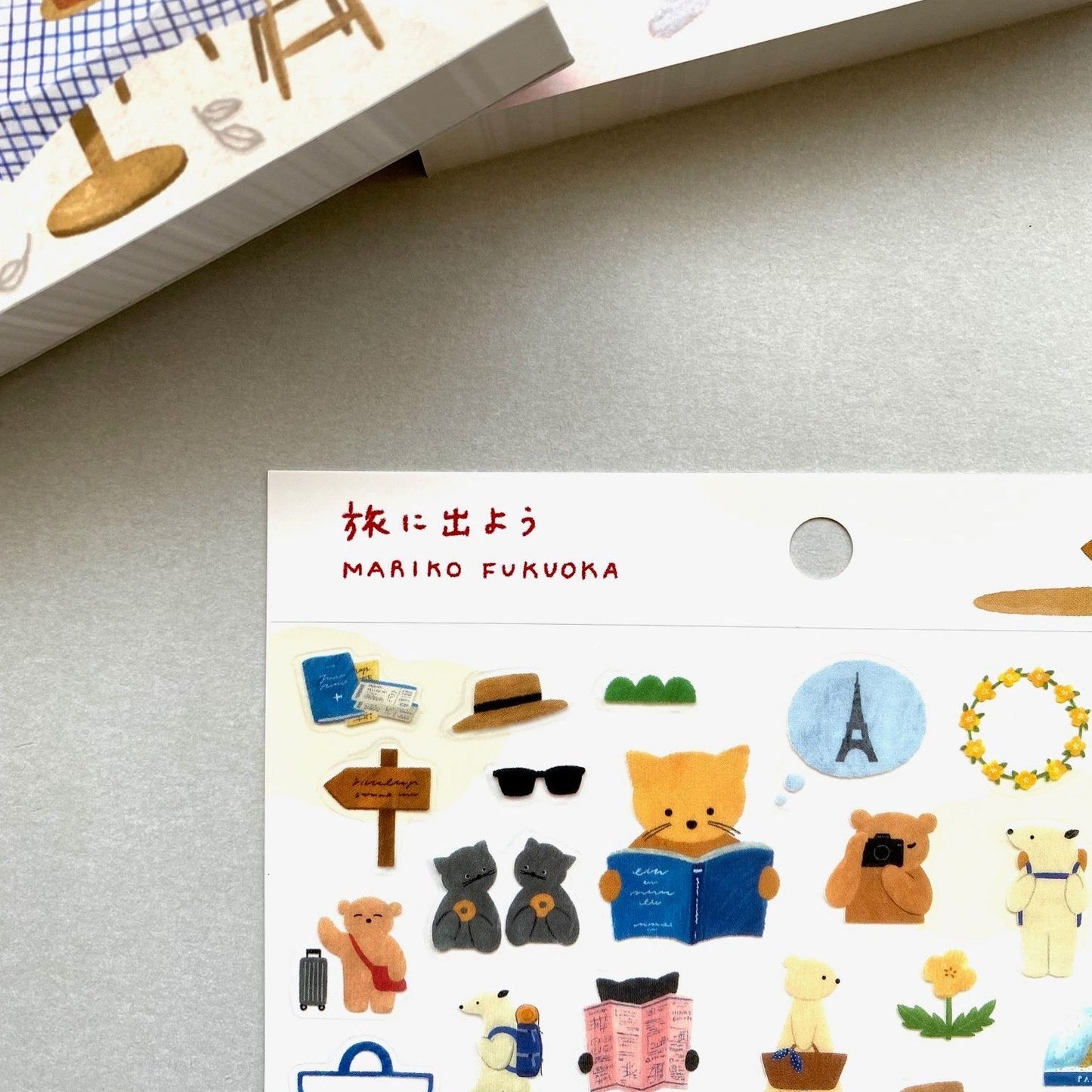Cozyca Products x Mariko Fukuoka Transparent Stickers - Let's Go On a Trip