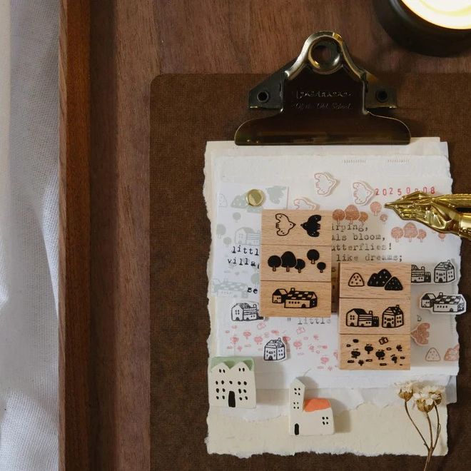 Eileen Tai Rubber Stamp - Little Village Set B