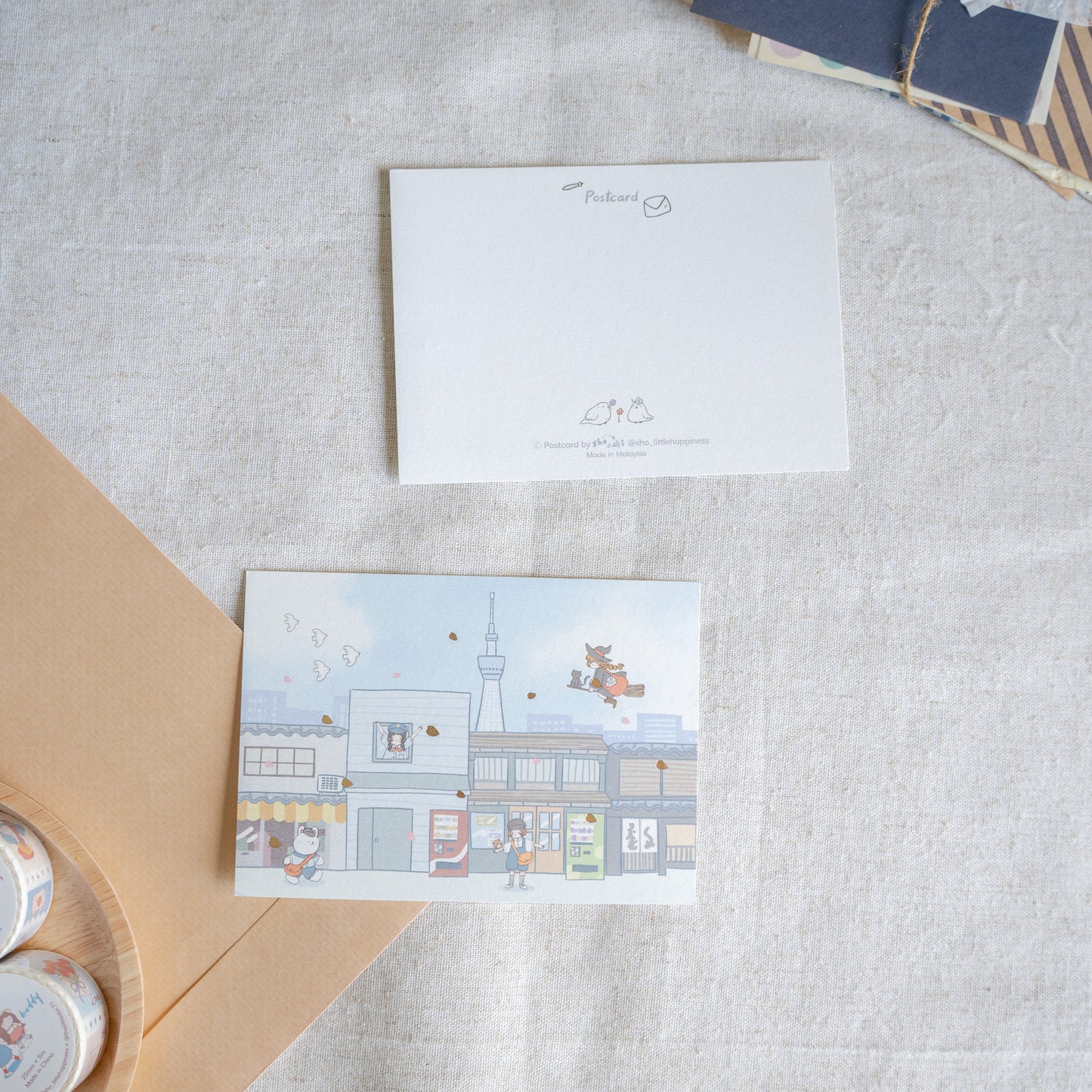 Sho Little Happiness Gold Foil Postcard - Mail Dream