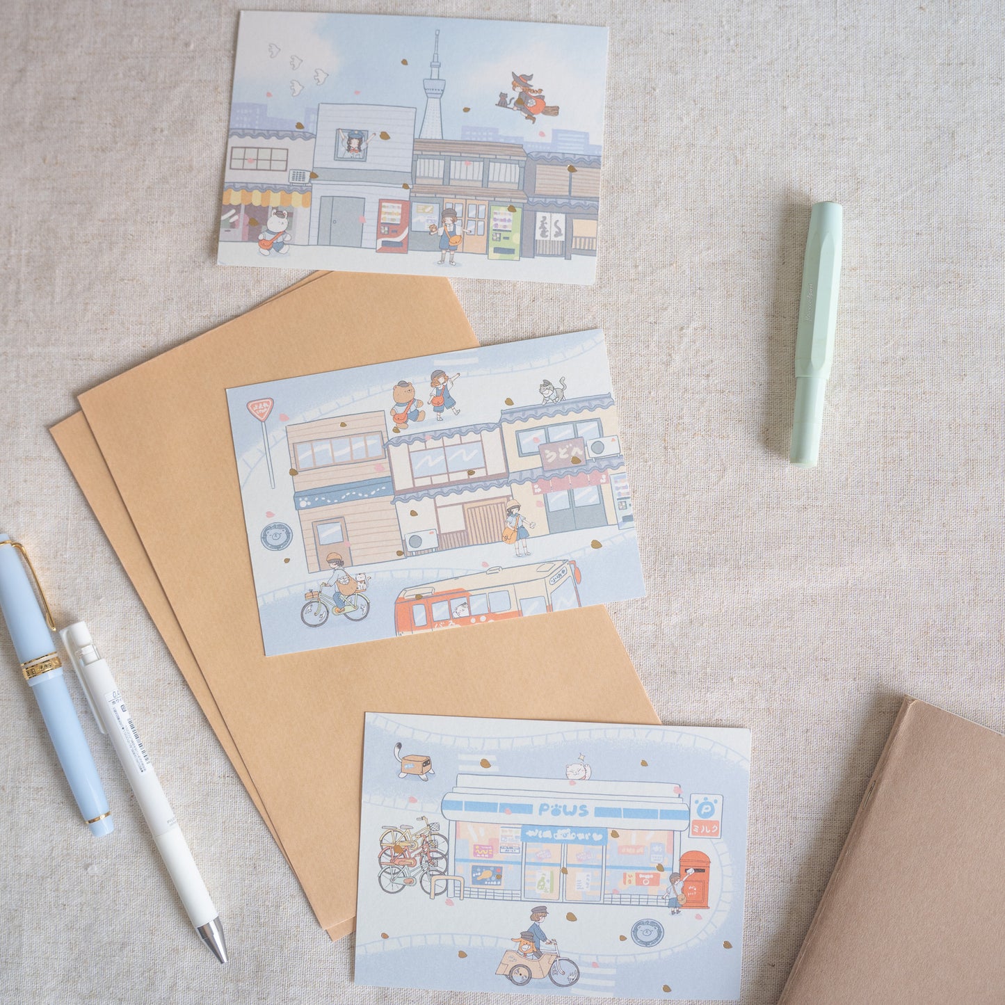 Sho Little Happiness Gold Foil Postcard - Mail Dream