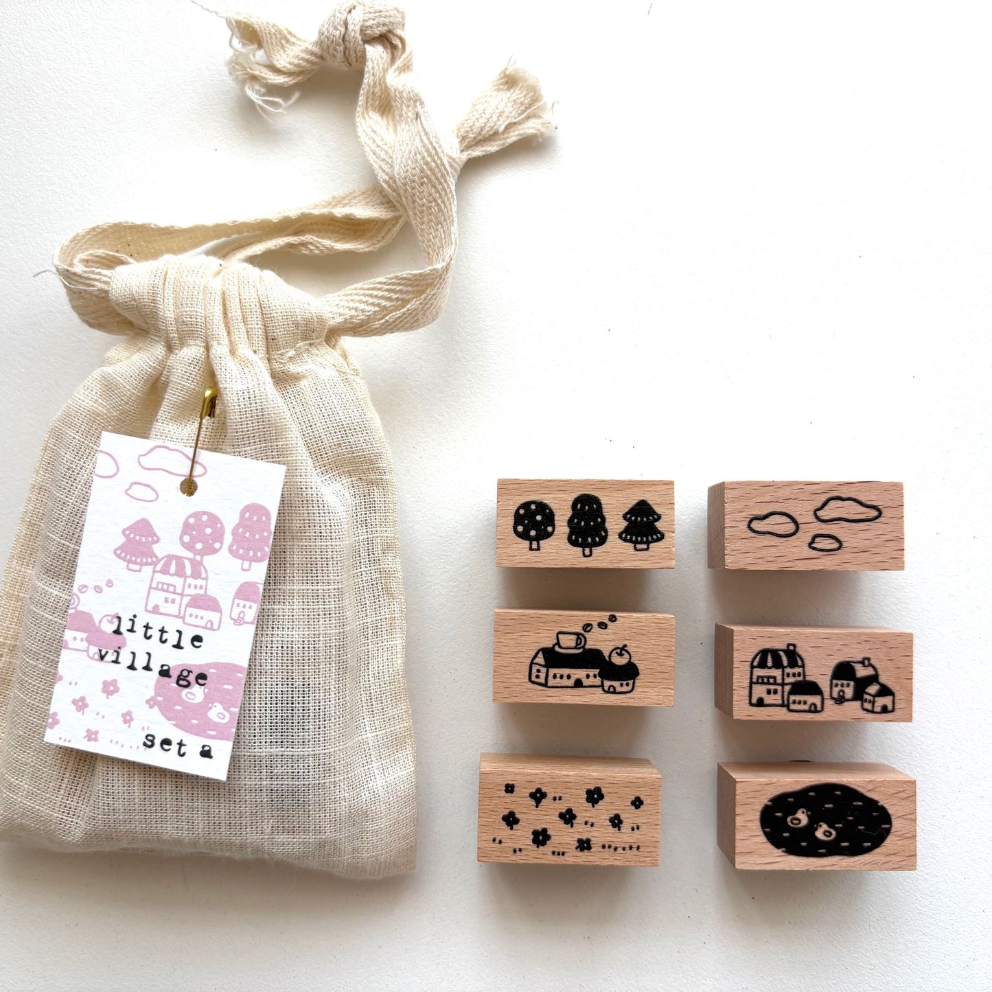 Eileen Tai Rubber Stamp - Little Village Set A
