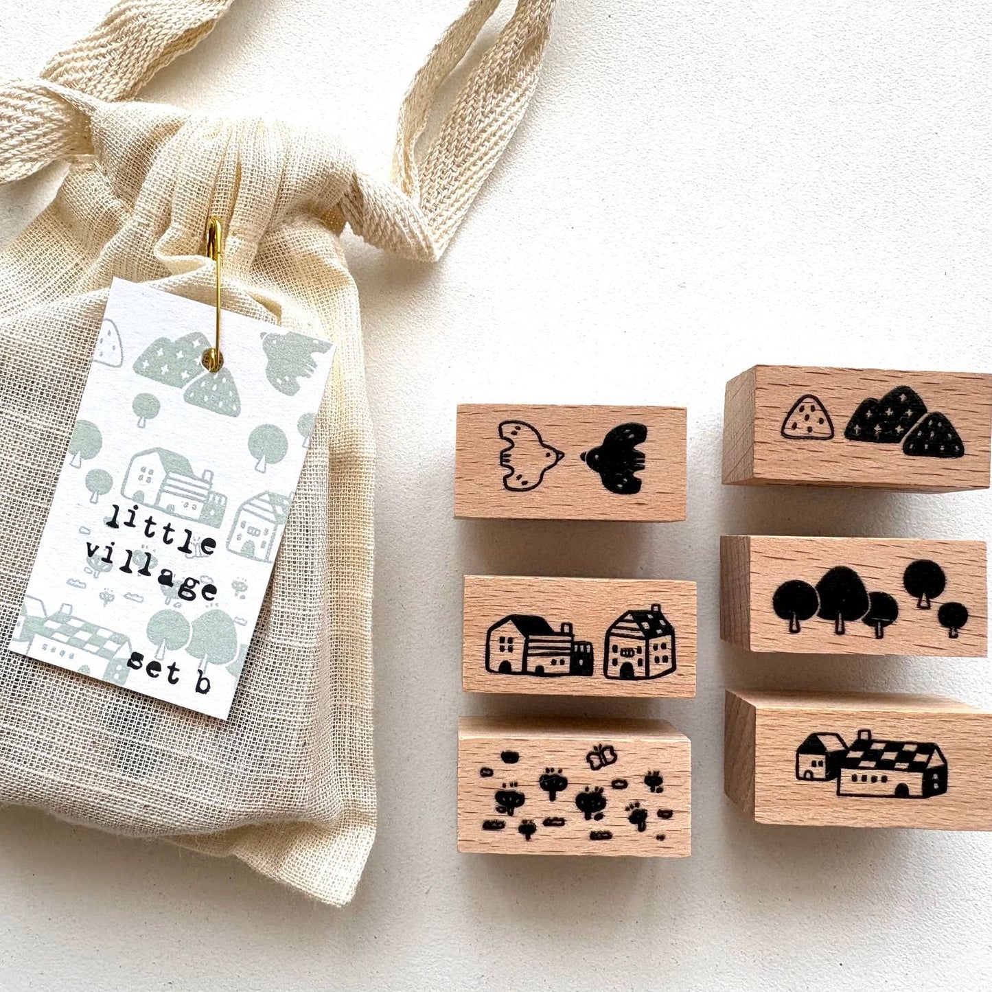 Eileen Tai Rubber Stamp - Little Village Set B