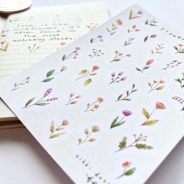 Nikki Dotti Sticker Sheet - Flower