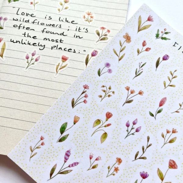 Nikki Dotti Sticker Sheet - Flower