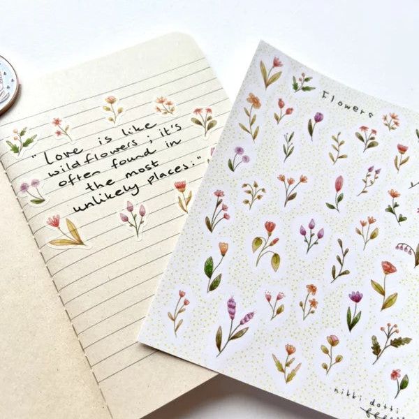 Nikki Dotti Sticker Sheet - Flower