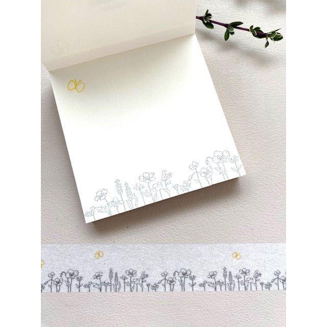 Hutte Paper Works Letterpress Memo Pad - Wild Flowers
