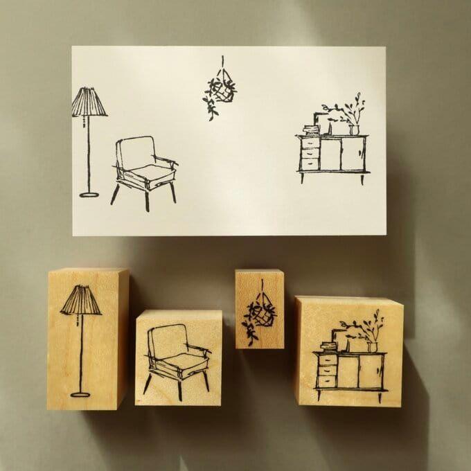 MA7stamp Rubber Stamp - Hanging Green
