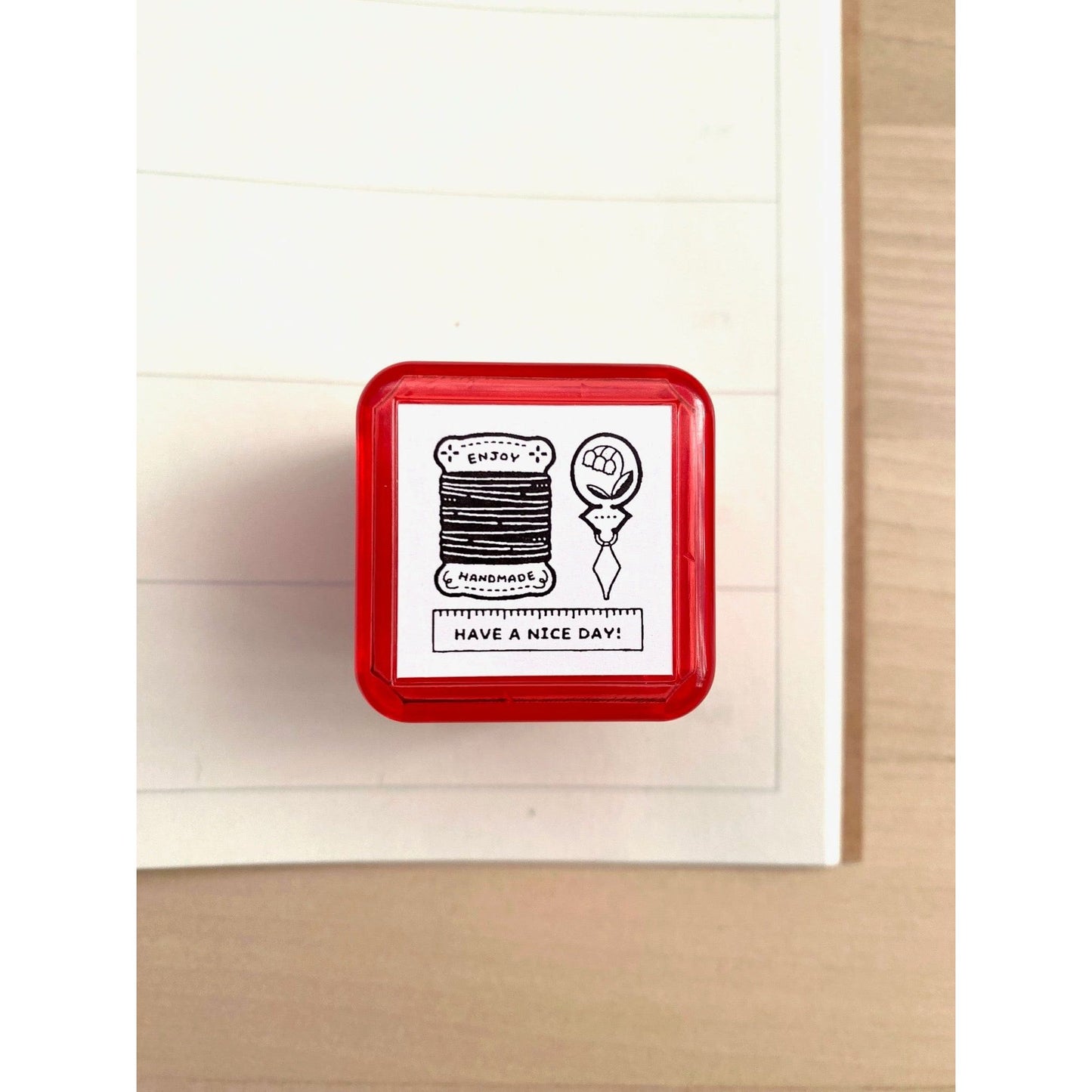 Sanby x Eric Small Things Self Inking Stamp - Sewing