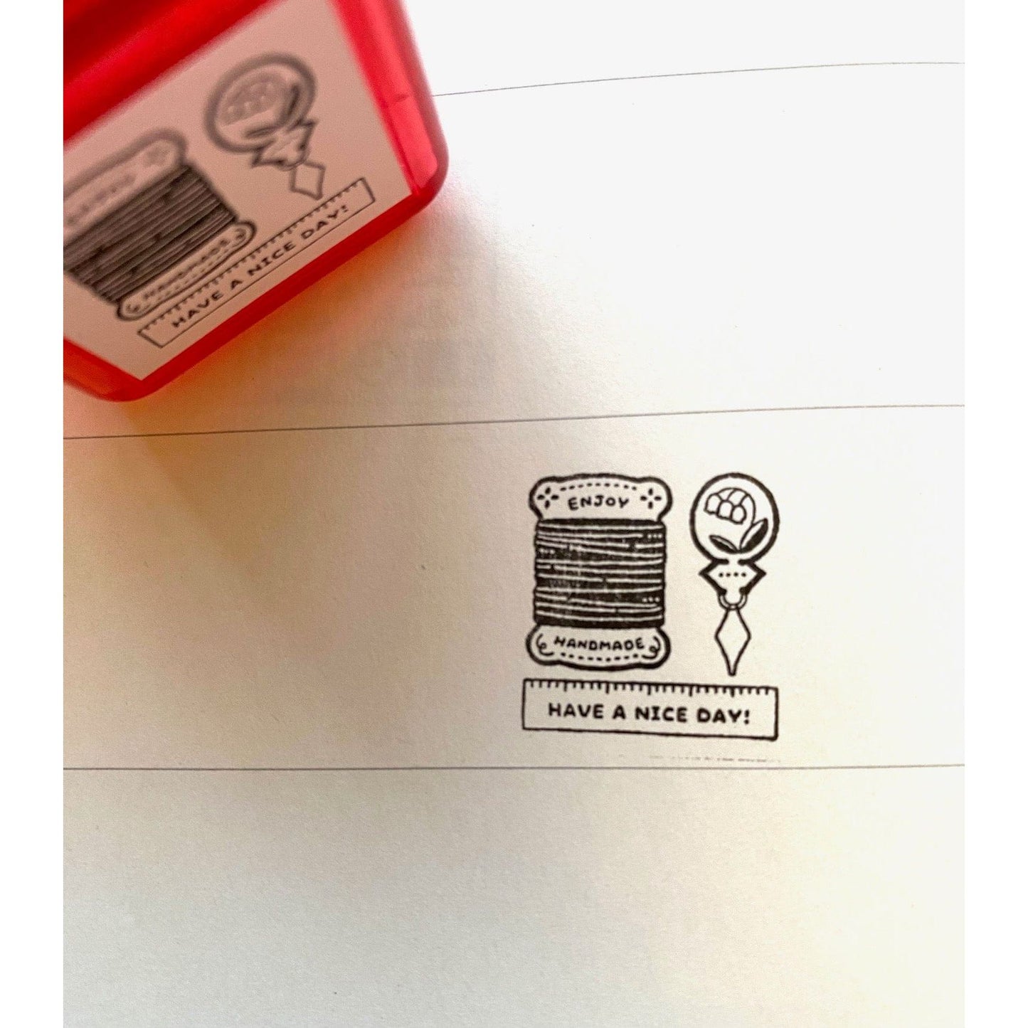 Sanby x Eric Small Things Self Inking Stamp - Sewing