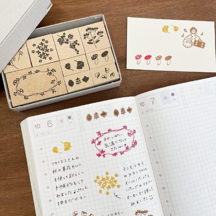 Stamp Marche Rubber Stamp Creator's Stamp Set - Autumn Flower
