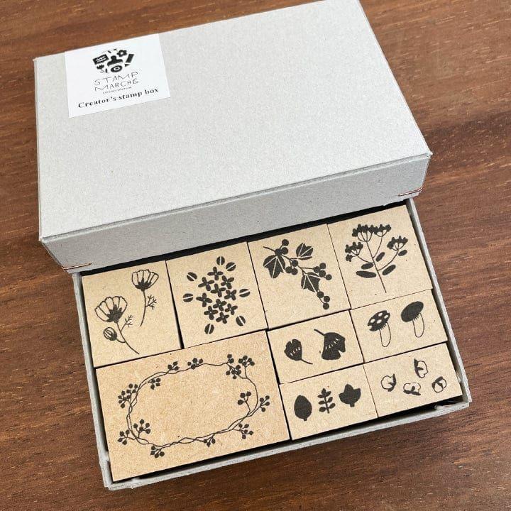 Stamp Marche Rubber Stamp Creator's Stamp Set - Autumn Flower