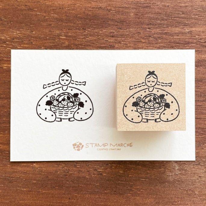 Stamp Marche Rubber Stamp - Strawberry