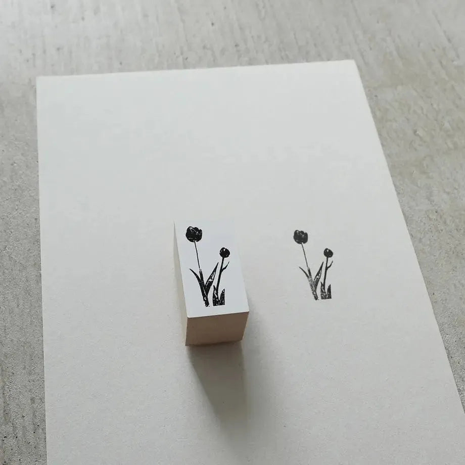 Yohaku Rubber Stamp S-013 - Tulips
