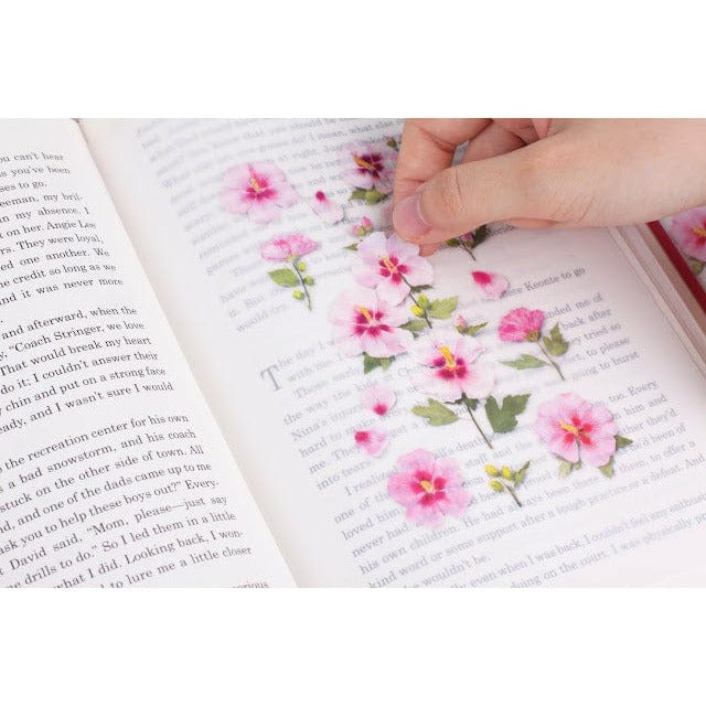 Appree Pressed Flower Sticker - Rose of sharon