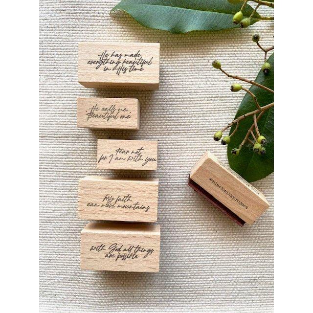 Black Milk Project Rubber Stamp Words Series (Christian-themed) - Be still and know I am God